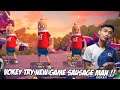 Teammate Tak Tahan Gelak First Time Vokey Try New Game Sausage Man | Pubg Mobile
