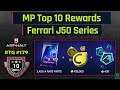 Asphalt 9 | Ferrari J50 Multiplayer Series Top 10 Rewards | RTG #179