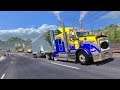 ATS 1.34 TRACTO MULAS KENWORTH T800 COLOMBIANAS BAJANDO EL ALTO DE MATASANO Remolque Termo Cromado