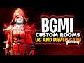 BGMI CUSTOM ROOM LIVE || ROYAL PASS GIVEAWAYS || UNLIMITED CUSTOM ROOMS BGMI || DAILY UC GIVEAWAY