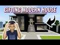 CELEBRATING MY BROTHER'S BIRTHDAY IN MINECRAFT | GIFTING A MODERN HOUSE