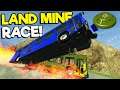 EXPLOSIVE LAND MINE BUS RACE! - BeamNG Gameplay Race & Crashes