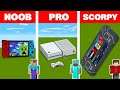 Minecraft NOOB vs PRO vs SCORPY: CONSOLE HOUSE BUILD CHALLENGE in Minecraft Animation