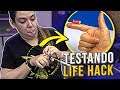 TESTEI UM TRUQUE PERIGOSO! (CUIDADO) - Testando Life Hacks