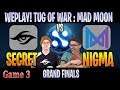 [ENG] Secret vs Nigma Game 3 | Bo5 | GRAND FINALS WePlay! Tug of War: Mad Moon 2020 CAST @Crysis