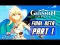 Genshin Impact - Final Closed Beta Gameplay Walkthrough PART 1 - No Commentary (PS4 PRO)