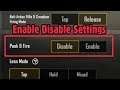 BGMI & Pubg Mobile Games | Find & Enable Disable Peek & Fire Settings | Basic Settings