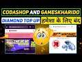 Codashop and Gameskharido Diamond Top Up Problem | Codashop Under Maintenance Problem Solved