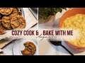 Cozy cook & bake with me! Mac & Cheese and ginger molasses cookies! | Vlogmas 07