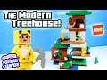 LEGO Minecraft The Modern Treehouse Speed Build with Charged Creeper