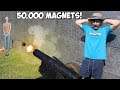 Can 50,000 Magnets Catch A Cannon Ball?