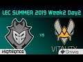 G2 vs VIT Highlights LEC Summer 2019 W2D2 G2 Esports vs Team Vitality LEC Highlights By Onivia