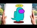 How To Draw Among Us Ghost Character Easy Tutorial