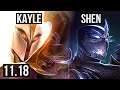 KAYLE vs SHEN (TOP) | 4/0/4, 1200+ games, 1.1M mastery | BR Master | v11.18