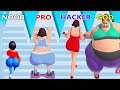 NOOB vs PRO vs HACKER vs GOD in Fat 2 Fit - Perfect LEVEL in Fat 2 Fit - Gameplay Android, Ios