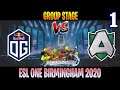 OG vs Alliance Game 1 | Bo3 | Group Stage ESL One Birmingham 2020 | DOTA 2 LIVE