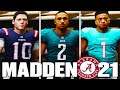 Who is the best Alabama QB? -- Mac Jones vs Jalen Hurts vs Tua Tagovailoa | Madden 21 Experiment