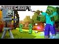 ZOMBIE VS. SKELETON!! - Minecraft - Episode 7