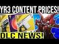 Destiny 2 DLC News. YEAR 3 CONTENT PRICES REVEALED! Year 3, Shadowkeep, Dungeons, Quests, Updates