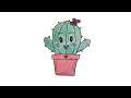 How to draw cute girl cactus step by step #draw #art