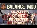 Quality of life improvements - Balance Mod Update