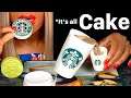 ASMR Realistic Cake Starbucks Coffee Cup that Pours Coffee, Hyperrealistic Illusion Cakes