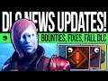 Destiny 2 | DLC NEWS UPDATE! Bounty Changes, Exotic Disabled, Evac Event, Fall Changes, Stasis Tease