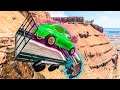 Epic jumps and crazy cops chasing riders   BeamNG Drive Crashes