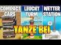 Fortnite 2: TANZE BEI Compact  Cars, Lockies Leuchtturm & Wetterstation - Season 1 Woche 3 Deutsch