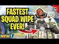 THE FASTEST SQUAD WIPE, EVER! (GIBRALTAR APEX LEGENDS SEASON 8 GAMEPLAY)