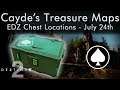 Cayde's Stash Locations - July 24th - EDZ - Cayde Treasure Maps