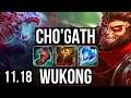CHO'GATH vs WUKONG (TOP) | Rank 7 Cho, 10/4/12 | KR Grandmaster | v11.18
