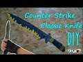 [DIY] How to make Cardboard Counter strike Classic knife With Template