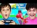 JARVIS GETS 9YR OLD FIRST VICTORY ROYALE!!!! (SEASON 10)