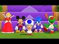 Mario Party 9 - Step It Up Peach Vs Mickey Mouse Vs Sonic Vs Yoshi (Master Difficulty)