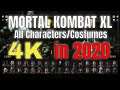 Mortal Kombat XL All Characters Costumes 4K in 2020