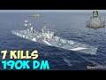 World of WarShips | Minotaur | 7 KILLS | 190K Damage - Replay Gameplay 1080p 60 fps