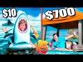 $10 VS $700 Floating Raft Fort On The Ocean 😱🌊 *Budget Challenge*
