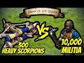 300 Heavy Scorpions vs 10,000 Militia | AoE II: Definitive Edition