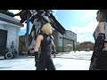 Cloud Zack Tifa And Vincent Push A Car Feat. A Giant Robot Final Fantasy XV Mod
