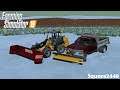 Compact Wheel Loader Plowing Commercial Lot | OBS Dump Truck | Plowing Snow | Landscaping | FS19