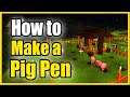 How to MAKE a PIG PEN in Minecraft (Small and EASY!)