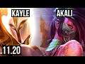KAYLE vs AKALI (TOP) | Rank 1 Kayle, 6/1/3, 400+ games | NA Challenger | v11.20