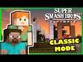 Super Smash Bros. Ultimate - Minecraft Steve Classic Mode (Journey to the Far Lands)