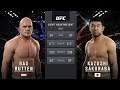 Bas Rutten Vs. Kazushi Sakuraba  : UFC 2 Gameplay (Pro Difficulty) (AI Vs. AI) (PS4)