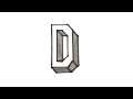 How to draw 3D Letter D