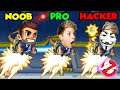 NOOB vs PRO vs HACKER In JETPACK JOYRIDE! (GHOSTBSTERS LEVEL UNLOCKED!) Prezley