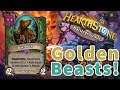 QUADRUPLE GOLDEN BEASTS = OP! | Hearthstone Battlegrounds
