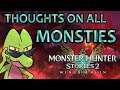 Thoughts on ALL Monsties in Monster Hunter Stories 2: Wings of Ruin