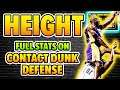 DOES HEIGHT REALLY MATTER ON DEFENDING CONTACT DUNKS? FULL STATS! NBA 2K21